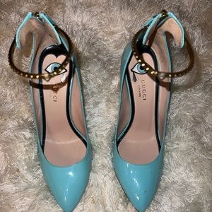 Baby blue Gucci heel size 38 us women 8